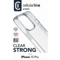 Cellularline Clear Strong - Etui iPhone 15 Pro z ochroną antybakteryjną (przezroczysty) Cellularline