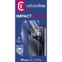 Cellularline Impact Glass - Hartowane szkło ochronne iPhone 15 / iPhone 15 Pro Cellularline