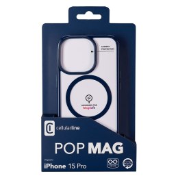 Cellularline Pop Mag - Etui iPhone 15 Pro MagSafe (granatowy) Cellularline