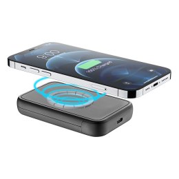 Cellularline Ring MAG 5000 - Power bank indukcyjny 5000mAh 7.5W MagSafe z funkcją standu (czarny) Cellularline
