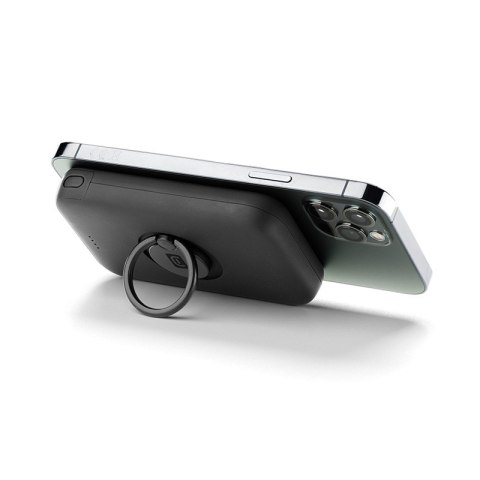 Cellularline Ring MAG 5000 - Power bank indukcyjny 5000mAh 7.5W MagSafe z funkcją standu (czarny) Cellularline Cellularline Ring MAG 5000 - Power bank indukcyjny 5000mAh 7.5W MagSafe z funkcją standu (czarny) Cellularline