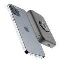 Cellularline Ring MAG 5000 - Power bank indukcyjny 5000mAh 7.5W MagSafe z funkcją standu (czarny) Cellularline