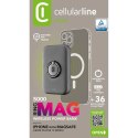 Cellularline Ring MAG 5000 - Power bank indukcyjny 5000mAh 7.5W MagSafe z funkcją standu (czarny) Cellularline