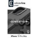 Cellularline Sensation Plus - Etui iPhone 15 Pro Max z powłoką MICROBAN (czarny) Cellularline