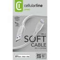 Cellularline Soft Cable - Kabel USB-A do Lightning certyfikat MFi 1.2 m (szary) Cellularline