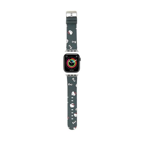 Hello Kitty Heads & Bows Pattern - Pasek do Apple Watch 38/40/41 mm (czarny) Hello Kitty Hello Kitty Heads & Bows Pattern - Pasek do Apple Watch 38/40/41 mm (czarny) Hello Kitty