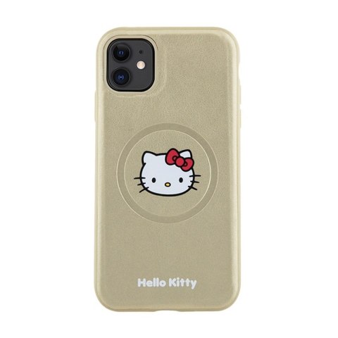Hello Kitty Leather Kitty Head MagSafe - Etui iPhone 11 (złoty) Hello Kitty Hello Kitty Leather Kitty Head MagSafe - Etui iPhone 11 (złoty) Hello Kitty