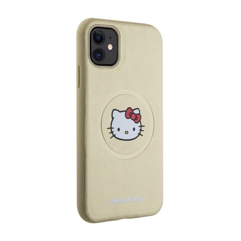 Hello Kitty Leather Kitty Head MagSafe - Etui iPhone 11 (złoty) Hello Kitty Hello Kitty Leather Kitty Head MagSafe - Etui iPhone 11 (złoty) Hello Kitty