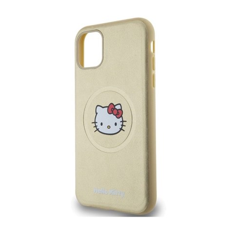 Hello Kitty Leather Kitty Head MagSafe - Etui iPhone 11 (złoty) Hello Kitty Hello Kitty Leather Kitty Head MagSafe - Etui iPhone 11 (złoty) Hello Kitty
