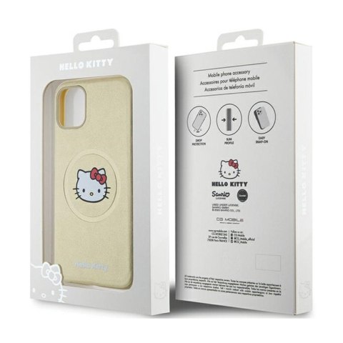 Hello Kitty Leather Kitty Head MagSafe - Etui iPhone 11 (złoty) Hello Kitty Hello Kitty Leather Kitty Head MagSafe - Etui iPhone 11 (złoty) Hello Kitty