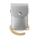 Hello Kitty Leather Metal Logo Chain - Torebka crossbody na telefon (srebrny) Hello Kitty
