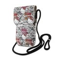 Hello Kitty Leather Tags Graffiti Cord - Torebka crossbody na telefon (beżowy) Hello Kitty
