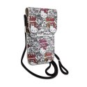 Hello Kitty Leather Tags Graffiti Cord - Torebka crossbody na telefon (beżowy) Hello Kitty