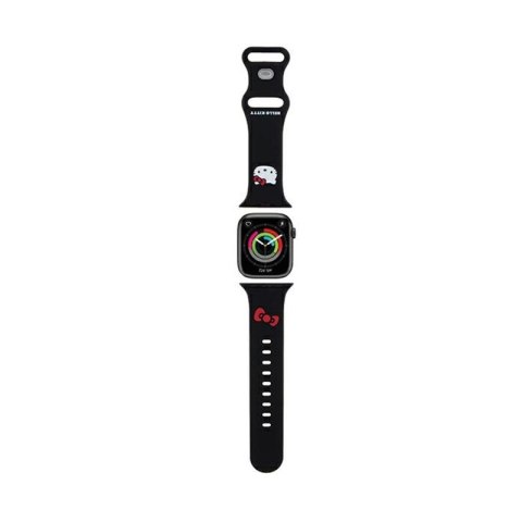 Hello Kitty Silicone Kitty Head - Pasek do Apple Watch 38/40/41 mm (czarny) Hello Kitty Hello Kitty Silicone Kitty Head - Pasek do Apple Watch 38/40/41 mm (czarny) Hello Kitty
