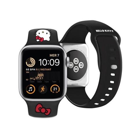 Hello Kitty Silicone Kitty Head - Pasek do Apple Watch 38/40/41 mm (czarny) Hello Kitty Hello Kitty Silicone Kitty Head - Pasek do Apple Watch 38/40/41 mm (czarny) Hello Kitty