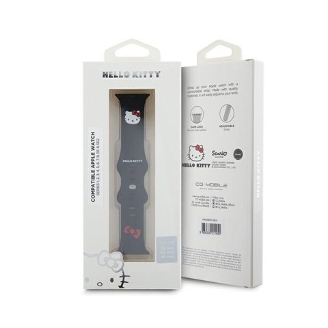 Hello Kitty Silicone Kitty Head - Pasek do Apple Watch 38/40/41 mm (czarny) Hello Kitty Hello Kitty Silicone Kitty Head - Pasek do Apple Watch 38/40/41 mm (czarny) Hello Kitty