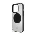 Mercedes Leather & Alu MagSafe - Etui iPhone 15 Pro Max (srebrny) Mercedes