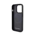 Mercedes Leather & Alu MagSafe - Etui iPhone 15 Pro (srebrny) Mercedes
