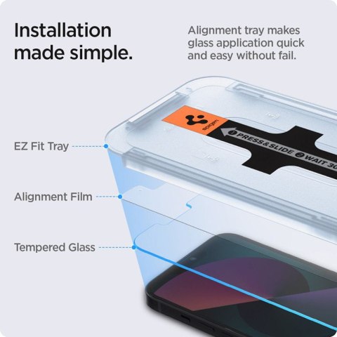 Spigen GLAS.TR EZ FIT 2-Pack - Szkło hartowane do iPhone 16e / iPhone 14 / iPhone 13 Pro / iPhone 13 2 szt Spigen Spigen GLAS.TR EZ FIT 2-Pack - Szkło hartowane do iPhone 16e / iPhone 14 / iPhone 13 Pro / iPhone 13 2 szt Spigen
