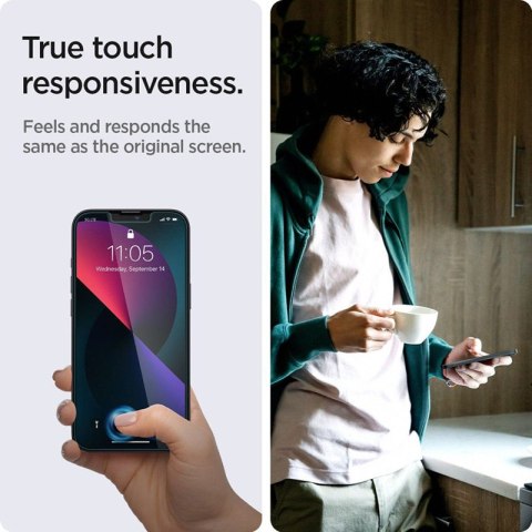 Spigen GLAS.TR EZ FIT 2-Pack - Szkło hartowane do iPhone 16e / iPhone 14 / iPhone 13 Pro / iPhone 13 2 szt Spigen Spigen GLAS.TR EZ FIT 2-Pack - Szkło hartowane do iPhone 16e / iPhone 14 / iPhone 13 Pro / iPhone 13 2 szt Spigen