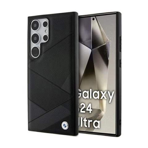 BMW Signature Leather Crossing Lines Pattern - Etui Samsung Galaxy S24 Ultra (czarny) BMW BMW Signature Leather Crossing Lines Pattern - Etui Samsung Galaxy S24 Ultra (czarny) BMW