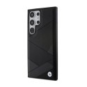 BMW Signature Leather Crossing Lines Pattern - Etui Samsung Galaxy S24 Ultra (czarny) BMW