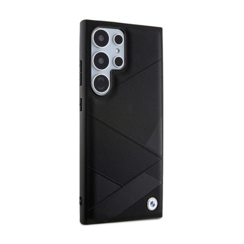 BMW Signature Leather Crossing Lines Pattern - Etui Samsung Galaxy S24 Ultra (czarny) BMW BMW Signature Leather Crossing Lines Pattern - Etui Samsung Galaxy S24 Ultra (czarny) BMW