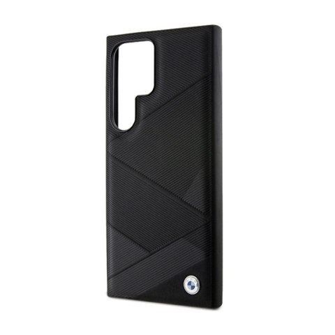 BMW Signature Leather Crossing Lines Pattern - Etui Samsung Galaxy S24 Ultra (czarny) BMW BMW Signature Leather Crossing Lines Pattern - Etui Samsung Galaxy S24 Ultra (czarny) BMW