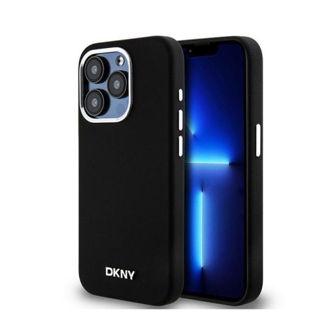 DKNY Liquid Silicone Small Metal Logo MagSafe - Etui iPhone 14 Pro (czarny) DKNY DKNY Liquid Silicone Small Metal Logo MagSafe - Etui iPhone 14 Pro (czarny) DKNY