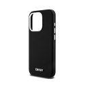 DKNY Liquid Silicone Small Metal Logo MagSafe - Etui iPhone 14 Pro (czarny) DKNY