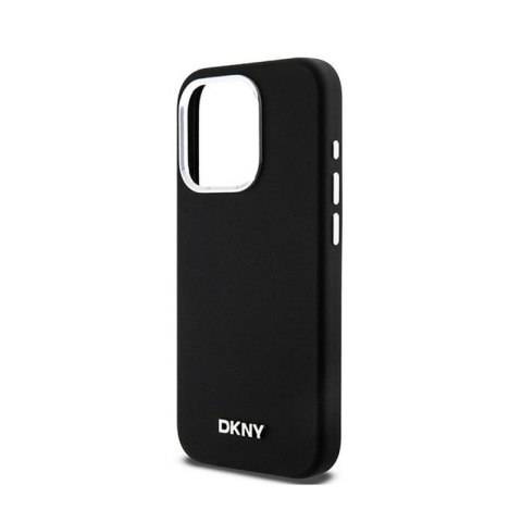 DKNY Liquid Silicone Small Metal Logo MagSafe - Etui iPhone 14 Pro (czarny) DKNY DKNY Liquid Silicone Small Metal Logo MagSafe - Etui iPhone 14 Pro (czarny) DKNY