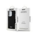 DKNY Liquid Silicone Small Metal Logo MagSafe - Etui iPhone 14 Pro (czarny) DKNY