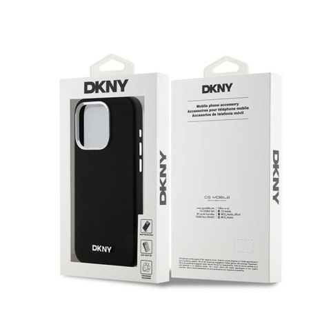 DKNY Liquid Silicone Small Metal Logo MagSafe - Etui iPhone 14 Pro (czarny) DKNY DKNY Liquid Silicone Small Metal Logo MagSafe - Etui iPhone 14 Pro (czarny) DKNY