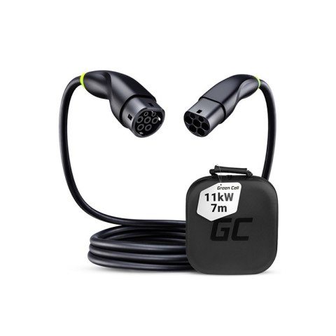 Green Cell - Kabel GC Snap Typ 2 do ładowania EV 11kW 7m 16A do Tesla Model Y / 3 / S / X, Kia EV6, VW ID.4 / ID.5, BMW i4 / iX, Green Cell Green Cell - Kabel GC Snap Typ 2 do ładowania EV 11kW 7m 16A do Tesla Model Y / 3 / S / X, Kia EV6, VW ID.4 / ID.5, BMW i4 / iX, Green Cell