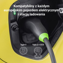Green Cell - Kabel GC Snap Typ 2 do ładowania EV 11kW 7m 16A do Tesla Model Y / 3 / S / X, Kia EV6, VW ID.4 / ID.5, BMW i4 / iX, Green Cell