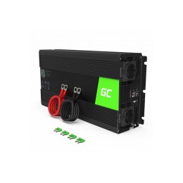 Green Cell - Przetwornica napięcia Inwerter 12V na 230V 1500W/3000W Czysta sinusoida Green Cell