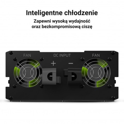 Green Cell - Przetwornica napięcia Inwerter 12V na 230V 1500W/3000W Czysta sinusoida Green Cell Green Cell - Przetwornica napięcia Inwerter 12V na 230V 1500W/3000W Czysta sinusoida Green Cell