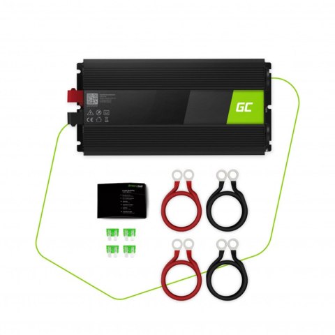 Green Cell - Przetwornica napięcia Inwerter 12V na 230V 1500W/3000W Czysta sinusoida Green Cell Green Cell - Przetwornica napięcia Inwerter 12V na 230V 1500W/3000W Czysta sinusoida Green Cell