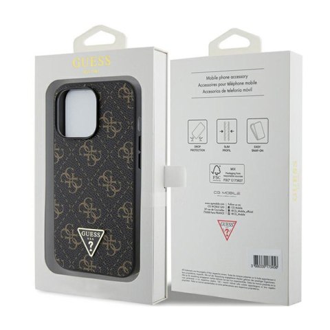 Guess 4G Triangle Metal Logo - Etui iPhone 13 Pro Max (czarny) Guess Guess 4G Triangle Metal Logo - Etui iPhone 13 Pro Max (czarny) Guess