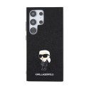 Karl Lagerfeld Fixed Glitter Ikonik Logo Metal Pin - Etui Samsung Galaxy S24 Ultra (czarny) Karl Lagerfeld