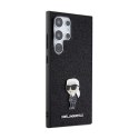 Karl Lagerfeld Fixed Glitter Ikonik Logo Metal Pin - Etui Samsung Galaxy S24 Ultra (czarny) Karl Lagerfeld