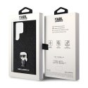 Karl Lagerfeld Fixed Glitter Ikonik Logo Metal Pin - Etui Samsung Galaxy S24 Ultra (czarny) Karl Lagerfeld