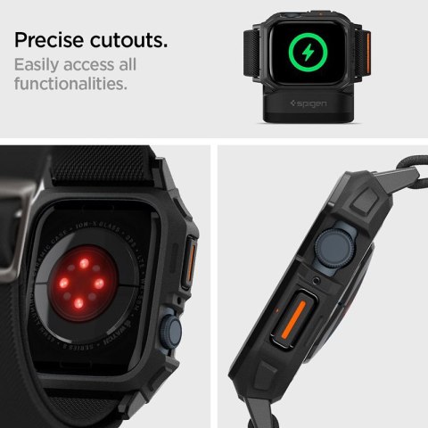 Spigen Lite Fit "Pro" - Etui z paskiem do Apple Watch 4/5/6/7/8/9/SE 44/45 mm (Matte Black) Spigen Spigen Lite Fit "Pro" - Etui z paskiem do Apple Watch 4/5/6/7/8/9/SE 44/45 mm (Matte Black) Spigen