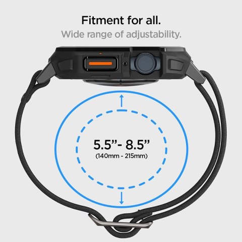 Spigen Lite Fit "Pro" - Etui z paskiem do Apple Watch 4/5/6/7/8/9/SE 44/45 mm (Matte Black) Spigen Spigen Lite Fit "Pro" - Etui z paskiem do Apple Watch 4/5/6/7/8/9/SE 44/45 mm (Matte Black) Spigen