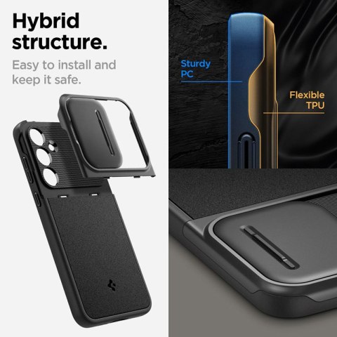 Spigen Optik Armor - Etui do Samsung Galaxy A55 5G (Czarny) Spigen Spigen Optik Armor - Etui do Samsung Galaxy A55 5G (Czarny) Spigen