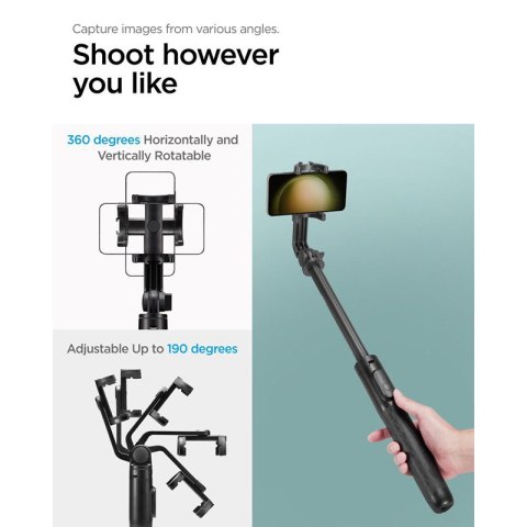 Spigen S560W Bluetooth Selfie Stick Tripod - Statyw na smartfon / uchwyt selfie stick (Czarny) Spigen Spigen S560W Bluetooth Selfie Stick Tripod - Statyw na smartfon / uchwyt selfie stick (Czarny) Spigen