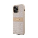 DKNY Leather Mono Stripe & Metal Logo - Etui iPhone 14 Pro Max (różowy) DKNY