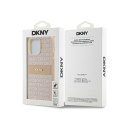 DKNY Leather Mono Stripe & Metal Logo - Etui iPhone 14 Pro Max (różowy) DKNY