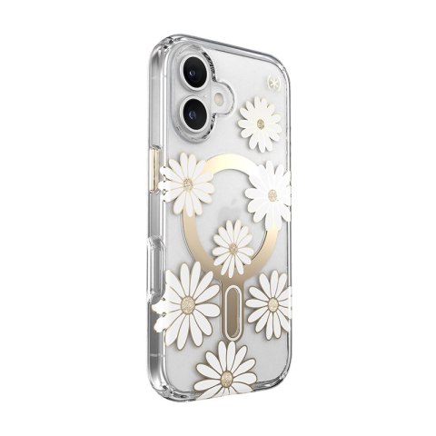 Speck Presidio Lux ClickLock & MagSafe - Etui iPhone 16 (Sunshine Daisies / Clear / Gold) Speck Speck Presidio Lux ClickLock & MagSafe - Etui iPhone 16 (Sunshine Daisies / Clear / Gold) Speck