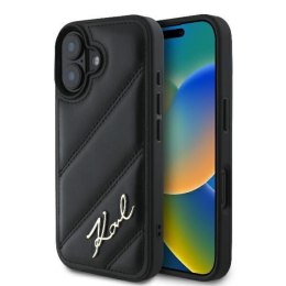 Karl Lagerfeld Quilted Signature - Etui iPhone 16 (czarny) Karl Lagerfeld